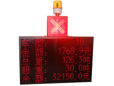 车道称重费额显示屏
